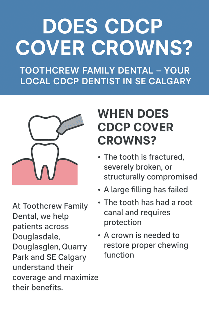 Does CDCP Cover Crowns? | Toothcrew Family Dental – Your Local CDCP Dentist in SE Calgary