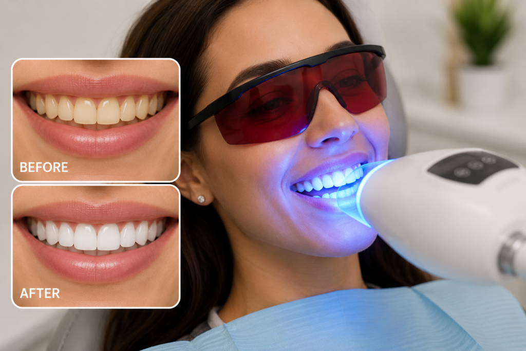 Safe dental whitening procedure